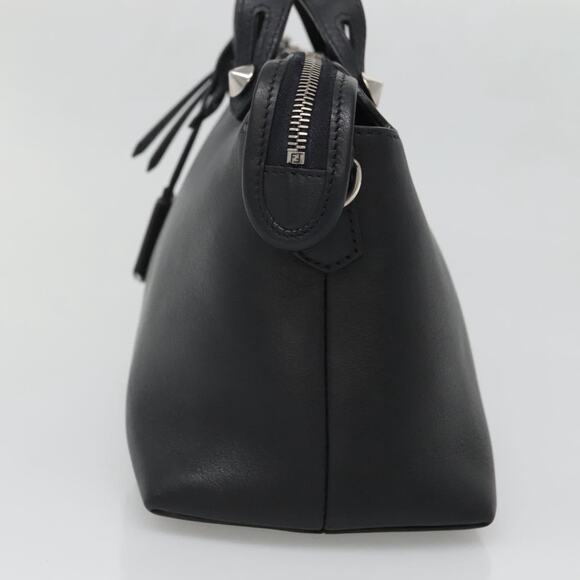 FENDI Hand Bag Leather Black Silver - Picture 5 of 14